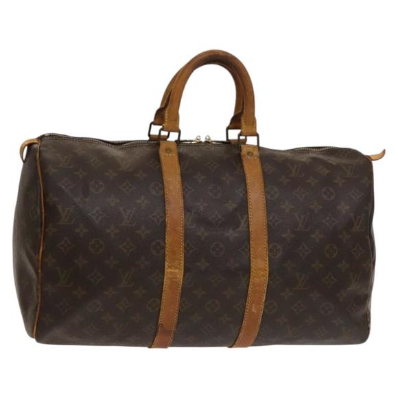 LOUIS VUITTON Monogram Keepall 45 Boston Bag M41428 LV Auth 135596 - Picture 1 of 16